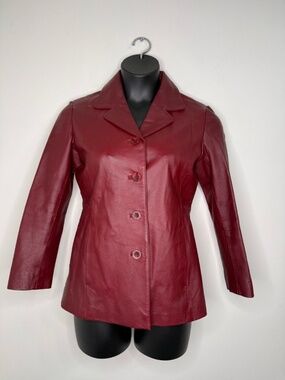 TRIBECA STUDIO LEATHER BLAZER SIZE PS